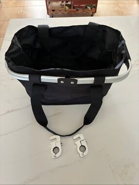 Black Folding bike handle bar Tote Bag with Aluminum Frame